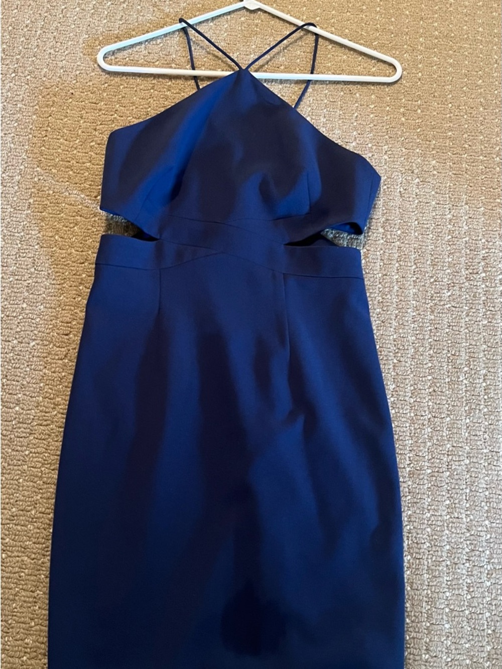 Royal Blue Halter Cutout Sheath Dress